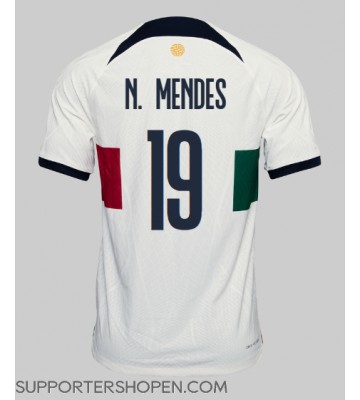 Portugal Nuno Mendes #19 Borta Matchtröja VM 2022 Kortärmad